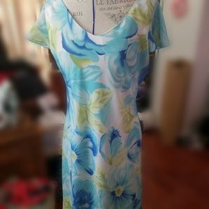 Floral Blue Summer Dress